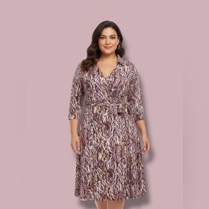 Elegant Multicolor Wrap Dress